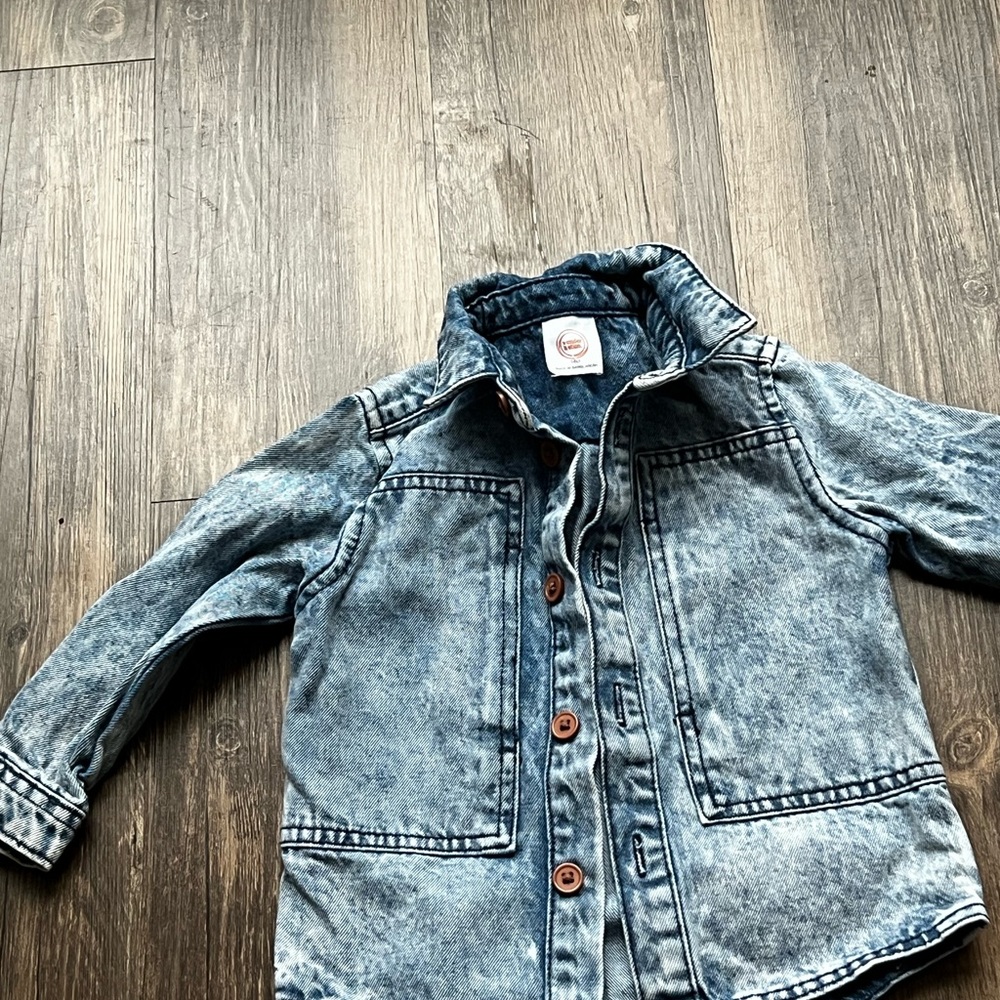 Toddler heavy weight denim over shirt